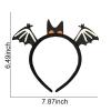 Bat Headband Halloween Headbands for Women Black Bat Wing Headband Cosplay Dress up Head Piece Halloween Costume Accessories for Women Girls Bat Headpiece Head Band Halloween Party Headbands view 2