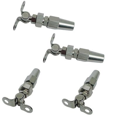 DBMIMPORTERS Marine Boat 1/4" Swageless Deck Toggle Cable Rail Wire, Stainless Steel 4 Pcs