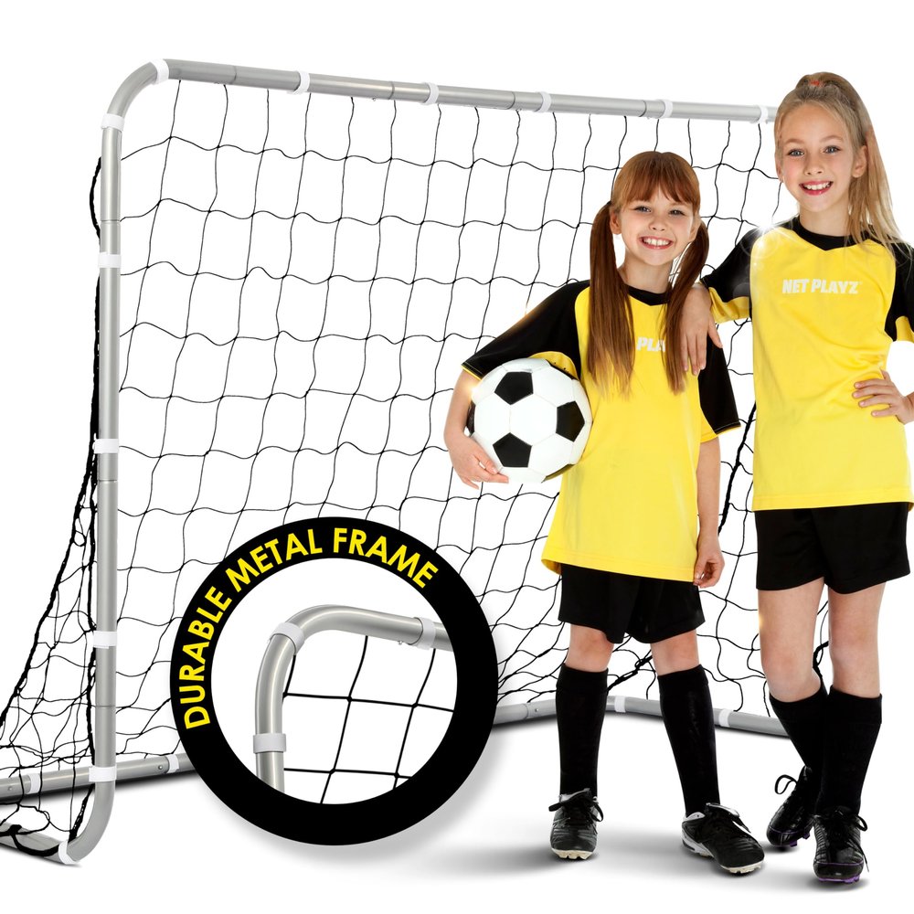 Soccer Goal Soccer Net/Backyard Football Goals, 6x4 Steel Metal Frame - Durable All Weather