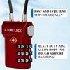 SURE LOCK TSA Approved Cable Luggage Lock TSA Locks for Luggage with Visual Inspection Indicator, Resettable 3-Digit Combination, Zinc Alloy Body for Suitcases, Backpacks, Gym Lockers(RED 2 Pack) view 2