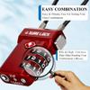 SURE LOCK TSA Approved Cable Luggage Lock TSA Locks for Luggage with Visual Inspection Indicator, Resettable 3-Digit Combination, Zinc Alloy Body for Suitcases, Backpacks, Gym Lockers(RED 2 Pack) view 4