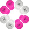 AliBall Glove Locks Baseball, Glove Lace Locks 8 Pack, Never Need Thying Knots Again, Fits All Baseball and Softball Gloves (White-Pink) view 1