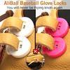 AliBall Glove Locks Baseball, Glove Lace Locks 8 Pack, Never Need Thying Knots Again, Fits All Baseball and Softball Gloves (White-Pink) view 2