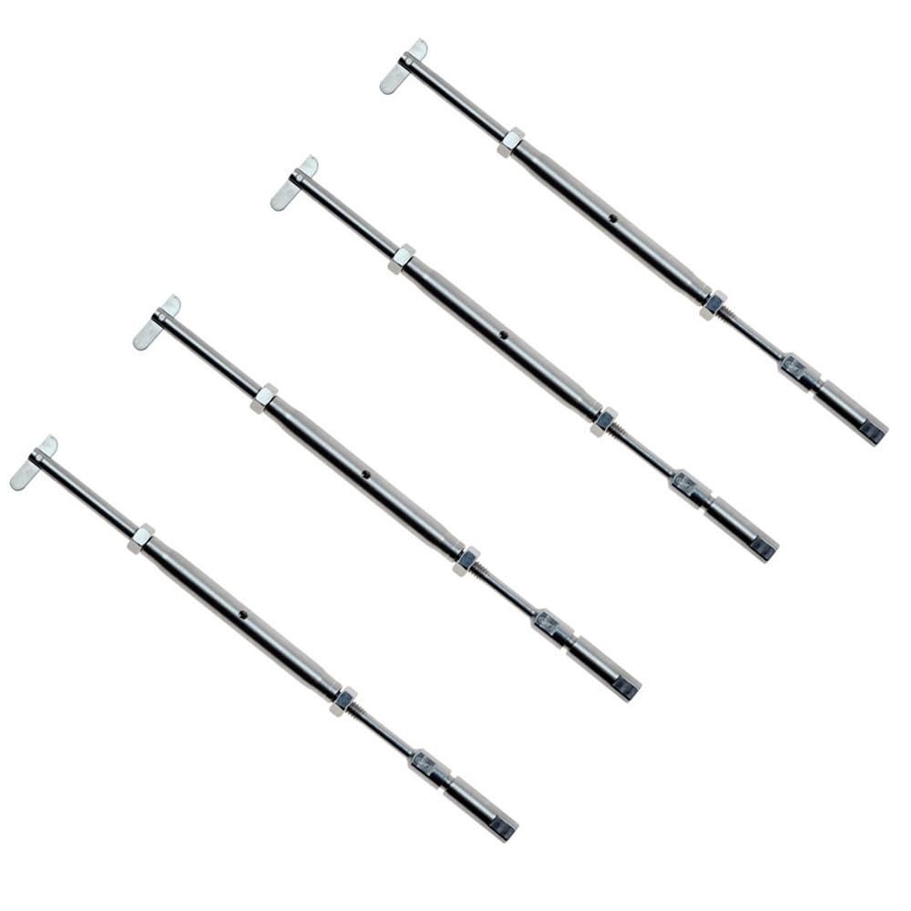 DBMIMPORTERS Marine Swageless & Drop Pin Turnbuckle for 1/8" Cable Wire,Stainless Steel 4 Pcs