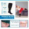 YOLAI Plus Size Compression Socks for Women Men Athletic Cushioned Workout Socks Breathable Cycling Hiking Athletic Socks (Black, XXXL) view 3
