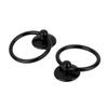 Southst 2X Retro Single Hole Knob Door Bin Dresser Drawer Drop Ring Pull Handle Black view 2