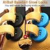 AliBall Glove Locks Baseball, Glove Lace Locks 8 Pack, Never Need Thying Knots Again, Fits All Baseball and Softball Gloves (Black-Sky Blue) view 2