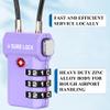 SURE LOCK TSA Approved Cable Luggage Lock TSA Locks for Luggage with Visual Inspection Indicator, Resettable 3-Digit Combination, Zinc Alloy Body for Suitcases, Backpacks, Gym LockersPurple 2 Pack view 2
