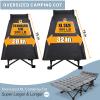 Slsy Oversized XXL Folding Camping Cot for Adults with Pad, Padded Portable Sleeping Cots, Camp Bed with Carry Bag for Outdoor Travel, Beach, Hiking view 4