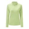 BASUDAM Women's Workout Shirts Quick Dry UPF 50+ Sun Protection Long Sleeve Quarter Zip Pullover Athletic T-Shirts Light Green XL view 1