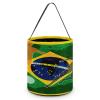 Brazil Football Halloween Trick Or Treat Bags Portable Candy Bucket Tote Bag Handbag for Halloween Party view 1