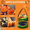Brazil Football Halloween Trick Or Treat Bags Portable Candy Bucket Tote Bag Handbag for Halloween Party view 3