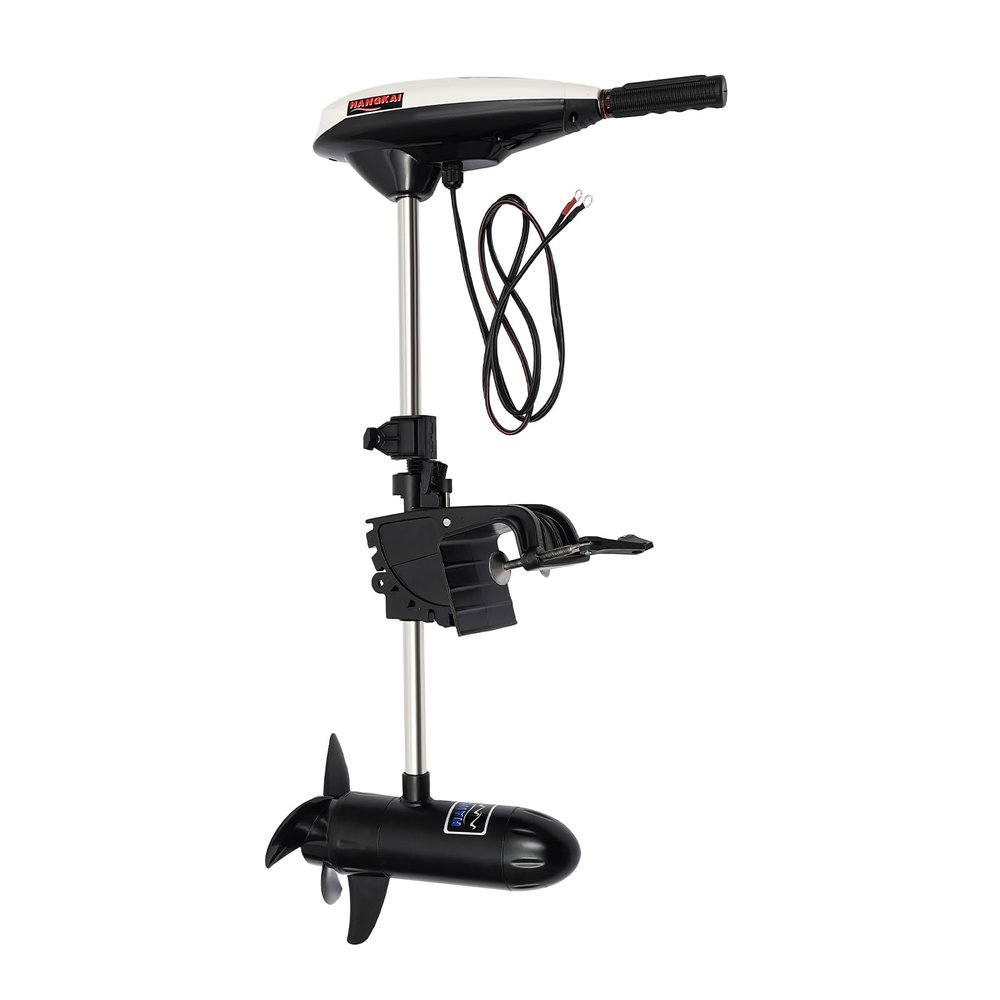 YUNLAIGOTOP Electric Boat Motor, 66LBS 12V Electric Trolling Motor, Portable Outboard Boat Motor with Adjustable, Heavy Duty Electric Boat Motor for Dinghies, Fishing Boats