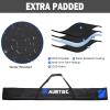 AUMTISC Ski and Boot Bag Combo for Air Travel Flying, Padded Snow Ski Bags Two-Piece, Ski Boot Travel Bag Fit Skis Up to 200cm and Boots Up to Size 13 for Men Women (Extra Padded, Blue) view 2