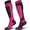 Hylaea Merino Wool Ski Socks - Cold Weather Thermal Knee-High for Snowboarding, Snow, Winter, Hunting, Outdoor Sports - 2 Pairs, Burgundy, Medium view 1