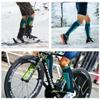 Hylaea Merino Wool Ski Socks - Cold Weather Thermal Knee High Warm Socks for Snowboarding, Snow, Winter, Hunting, Outdoor Sports - 2 Pairs Medium (Blue, Yellow, Green) view 2