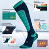 Hylaea Merino Wool Ski Socks - Cold Weather Thermal Knee High Warm Socks for Snowboarding, Snow, Winter, Hunting, Outdoor Sports - 2 Pairs Medium (Blue, Yellow, Green) view 4