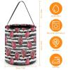 Beautiful Roses Flowers Halloween Trick Or Treat Bags Portable Candy Bucket Tote Bag Handbag for Halloween Party view 2
