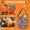 Beautiful Roses Flowers Halloween Trick Or Treat Bags Portable Candy Bucket Tote Bag Handbag for Halloween Party view 3