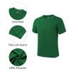 QBK 2T to Youth Neon Shirt Kids UPF 50+ Dry Fit Athletic Short Sleeve Rash Guard T Shirts for Boys Girls Sports Undershirt (Kelly Green M) view 4