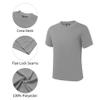 QBK 2T to Youth Neon Shirt Kids UPF 50+ Dry Fit Athletic Short Sleeve Rash Guard T Shirts for Boys Girls Sports Undershirt (Grey 5T) view 4