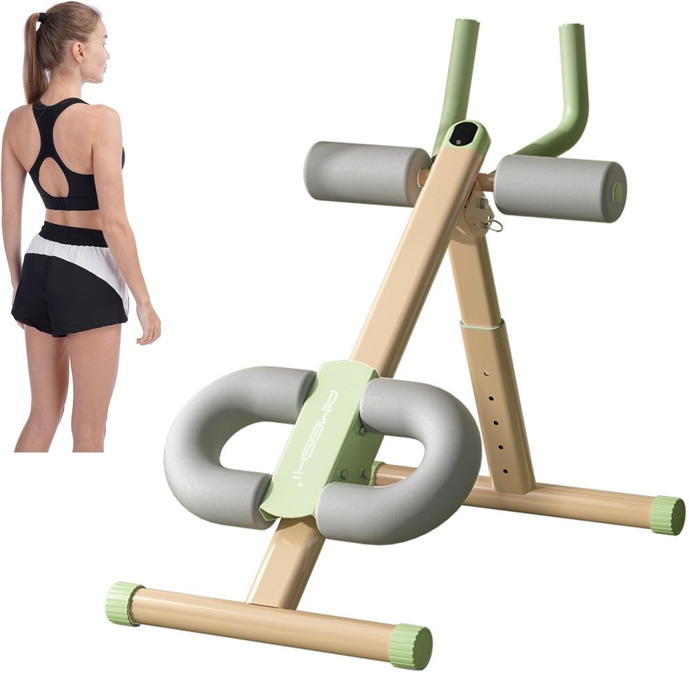 Dual-Track Ab Machine with 5 Adjustable Heights, Foldable Core & Abdominal Exercise Machin with 440lbs Weight Capacity, Total Ab Workout Equipment