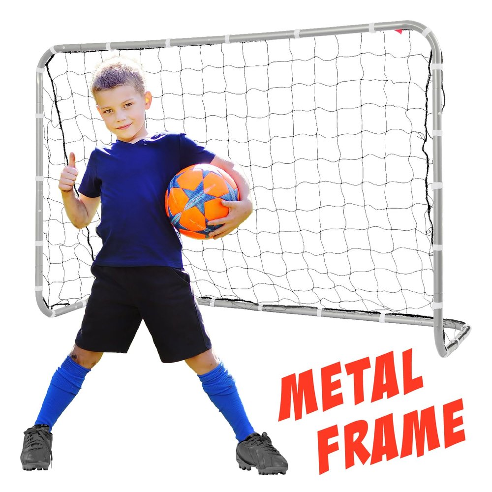 Soccer Goals for Backyard, Metal Frame 6x4ft - Durable All Weather