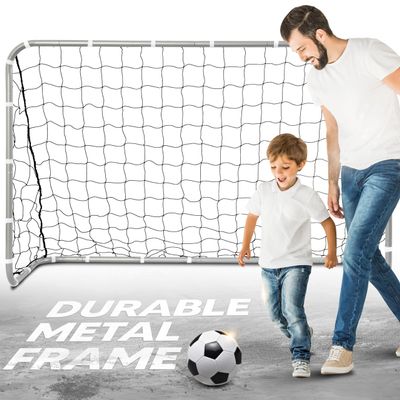 Backyard Soccer Goals | Metal Frame Football Goals Net - 6'x4' Durable All Weather