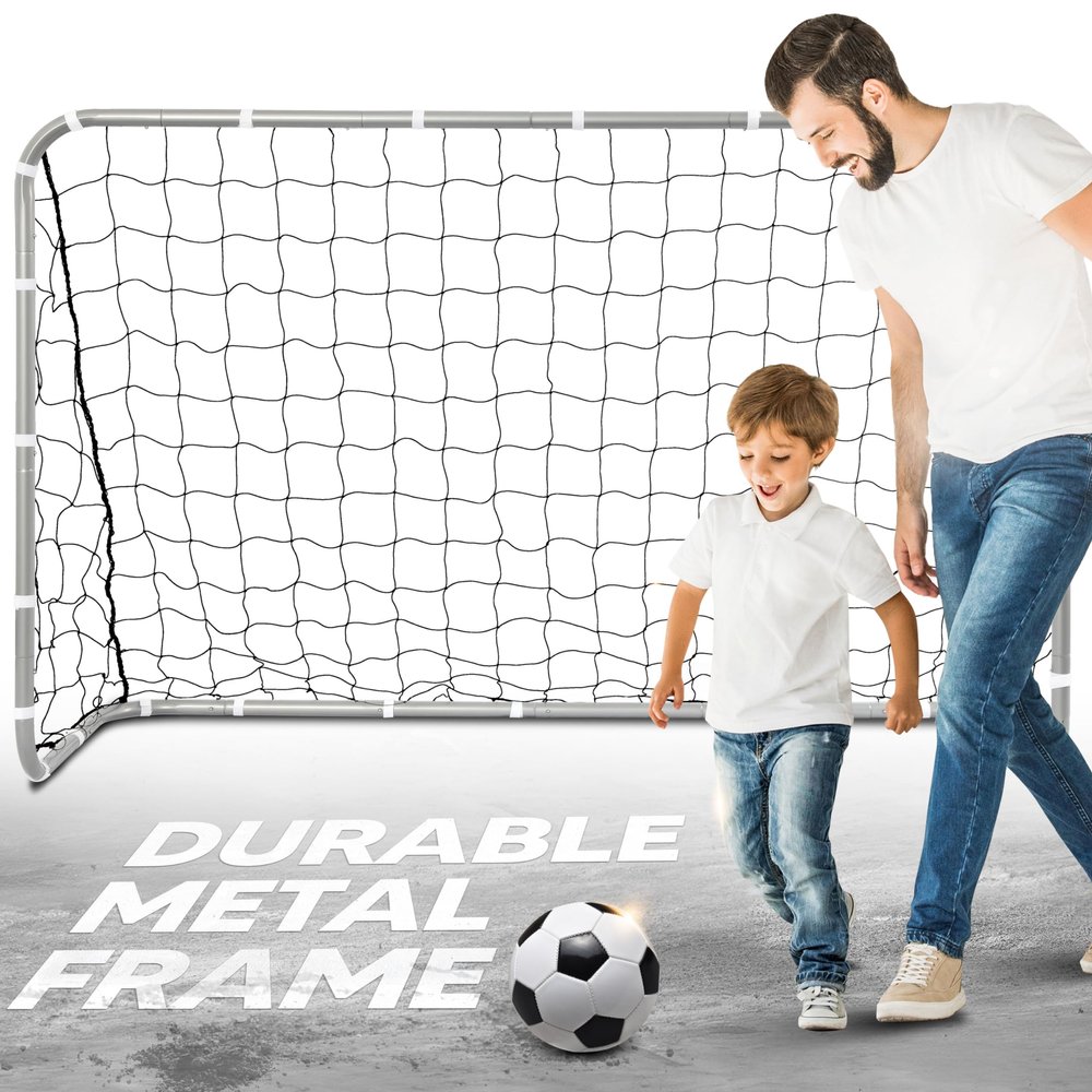 Backyard Soccer Goals | Metal Frame Football Goals Net - 6'x4' Durable All Weather