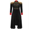 Hularka Women's Circus Ringleader Costume Long Tailcoat Renaissance Tassel Fringed Lion Tamer Costume Black Medium view 3