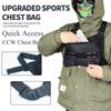 ROGJUK Sports Chest Bag for Men -Tactical Backpack Anti Theft Chest Pack Breathable Running Vest Pouch Water Resistant Reflective with Phone Holder for Workouts Cycling&Hiking view 3