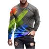 long sleeve tee shirts for men 2023 Mens Tshirts Graphic Print Causal Long Sleeve Tie Dye Pullover Shirts Workout Crewneck Sweatshirts Trendy Clothes mens tshirts cotton loose fit graphic Gray M view 1