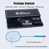 ALPSPORT BBQ 8U G4 Rainbow Frame Titanium Alloy Damping Ring Super Light Professional Full Carbon Fiber Badminton Racket with Gift Box, Racquet for Sports Including 1 Flannel Bag, 2 Grips (Blue) view 2