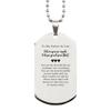 Father In Law Gift Silver Dog Tag, Father In Law, I love you so much. Unique Birthday, Christmas Sentimental Gifts for Father In Law view 1