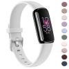AK Sport Band Compatible with Fitbit Luxe Bands for Women Men, Soft Silicone Replacement Sport Straps Wristbands for Fitbit Luxe Fitness and Wellness Tracker (Large,White) view 1