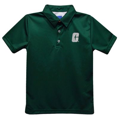 Vive La Fete University of North Carolina - Charlotte Polo Shirts for Boys 100% Polyester - Embroidered Green Short Sleeve Polo Boys Shirt