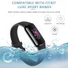 AK Sport Band Compatible with Fitbit Luxe Bands for Women Men, Soft Silicone Replacement Sport Straps Wristbands for Fitbit Luxe Fitness and Wellness Tracker (Small,Black) view 4