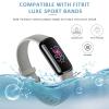 AK Sport Band Compatible with Fitbit Luxe Bands for Women Men, Soft Silicone Replacement Sport Straps Wristbands for Fitbit Luxe Fitness and Wellness Tracker (Small,Gray) view 4