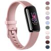 AK Sport Band Compatible with Fitbit Luxe Bands for Women Men, Soft Silicone Replacement Sport Straps Wristbands for Fitbit Luxe Fitness and Wellness Tracker (Small,Rose Gold) view 1