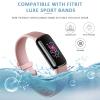AK Sport Band Compatible with Fitbit Luxe Bands for Women Men, Soft Silicone Replacement Sport Straps Wristbands for Fitbit Luxe Fitness and Wellness Tracker (Small,Rose Gold) view 4
