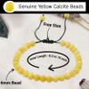 Amazing Gemstone Yellow Calcite Anklet Ankle Bracelets for Women - Waterproof Beaded Healing Crystal Anklets, Plus Size Chakra Gemstone Bead Anklet (Stretchy Adjustable - Plain) view 3