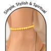 Amazing Gemstone Yellow Calcite Anklet Ankle Bracelets for Women - Waterproof Beaded Healing Crystal Anklets, Plus Size Chakra Gemstone Bead Anklet (Stretchy Adjustable - Plain) view 4