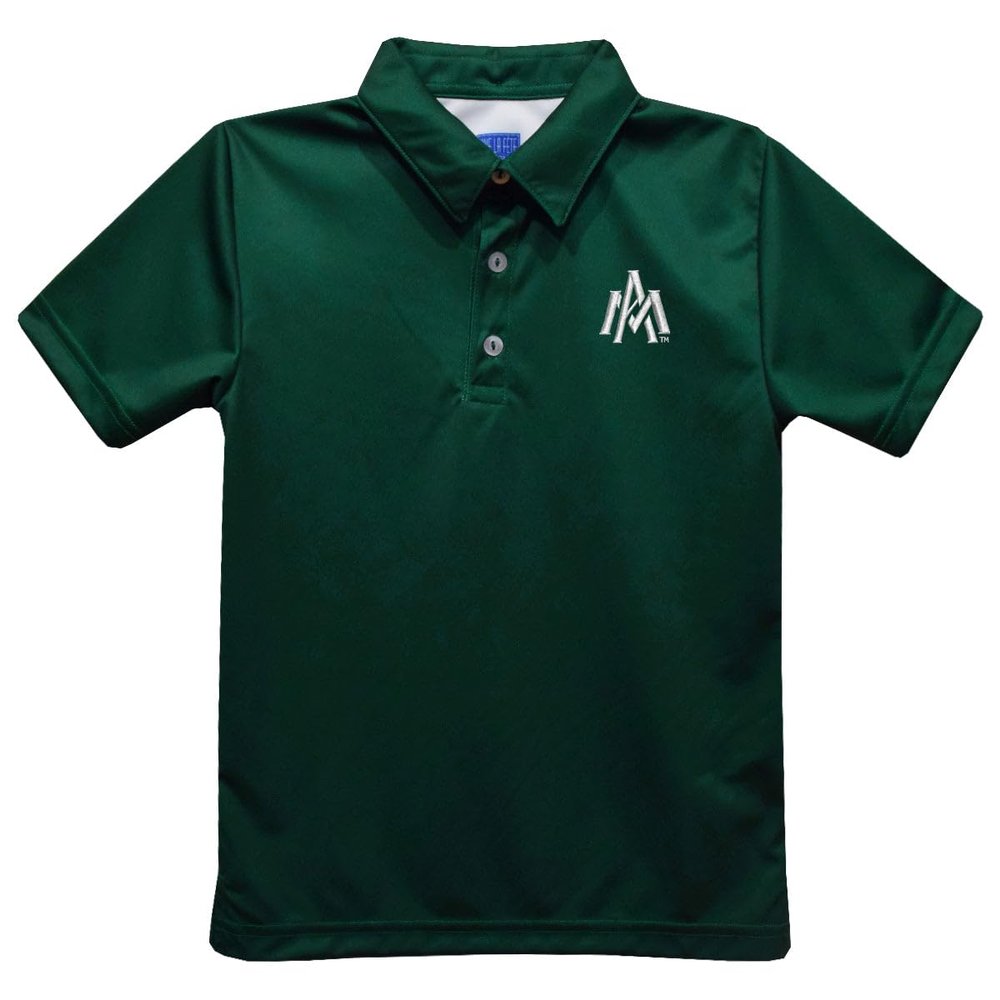 Vive La Fete University of Arkansas at Monticello Polo Shirts for Boys 100% Polyester - Embroidered Green Short Sleeve Polo Boys Shirt