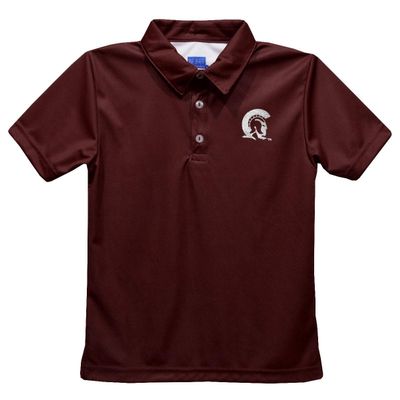 Vive La Fete University of Arkansas at Little Rock Polo Shirts for Boys 100% Polyester - Embroidered Maroon Short Sleeve Polo Boys Shirt