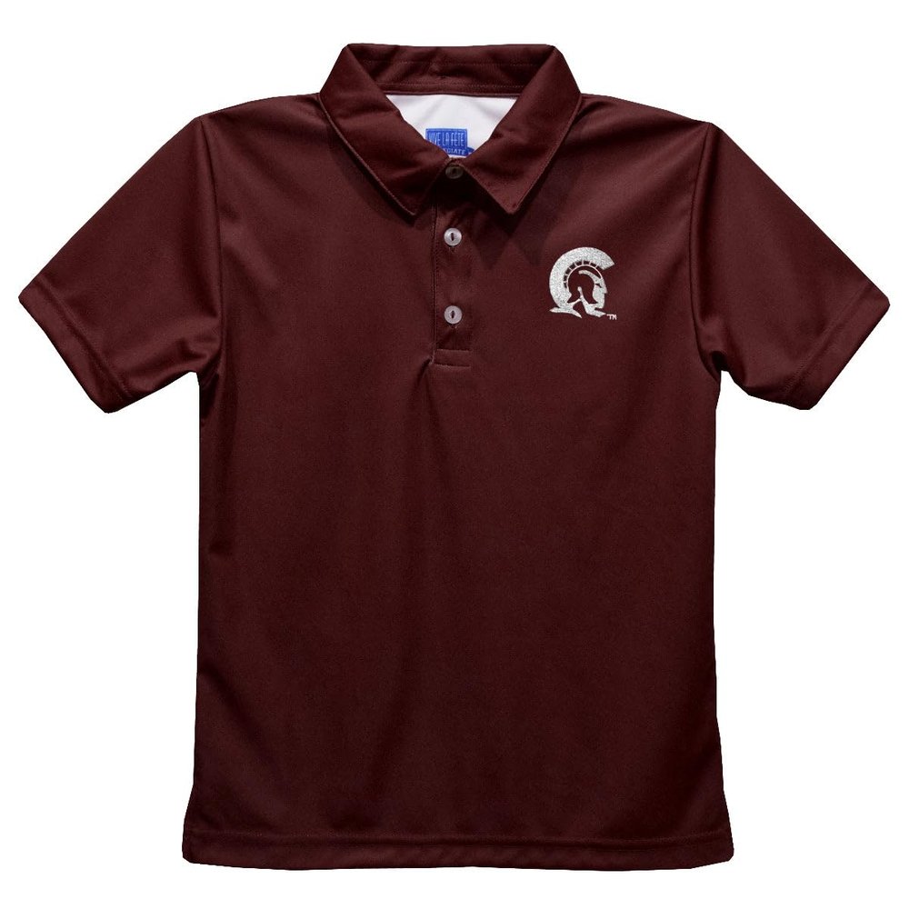 Vive La Fete University of Arkansas at Little Rock Polo Shirts for Boys 100% Polyester - Embroidered Maroon Short Sleeve Polo Boys Shirt