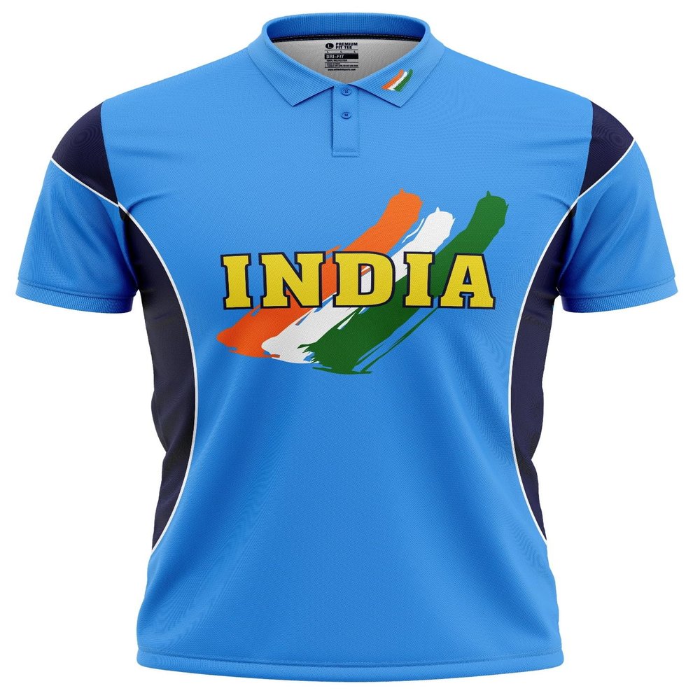 India ICC ODI T20 World Cup Cricket Fan Jersey - Perfect for Fans of All Ages - Personalize with Your Name - Advanced 100% Dryfit Polyester (India ICC WC 2003 with Name - X-Large - 44)