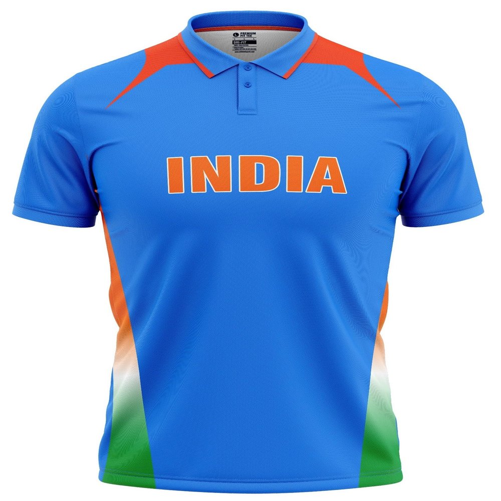 India ICC ODI T20 World Cup Cricket Fan Jersey - Perfect for Fans of All Ages - Personalize with Your Name - Advanced 100% Dryfit Polyester (India ICC WC 2011 with Name - 2X-Large - 46)