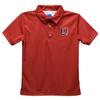 University of Nebraska Omaha Polo Shirts for Boys 100% Polyester - Embroidered Red Short Sleeve Polo Boys Shirt view 1