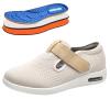 bumuam Women Slip On Shoes with Arch Support,Extra Wide Widths Walking Edema Sneakers Adjustable Strap Easy On/Off with 3 Pairs Insoles Replacement Stylish Diabetic Shoes Men 6.5/Women 7 view 1