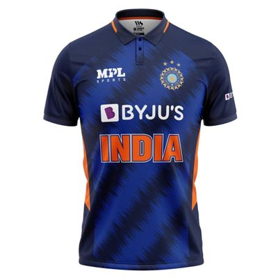 India ICC ODI T20 World Cup Cricket Fan Jersey - Perfect for Fans of All Ages - Personalize with Your Name - Advanced 100% Dryfit Polyester (India T20 WC 2021 4X-Large - 50)